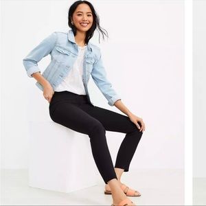 LOFT High Waist Skinny Black Pants Size 8